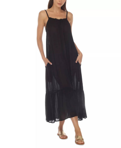 Ruffle Trim Maxi Dress Cover Up