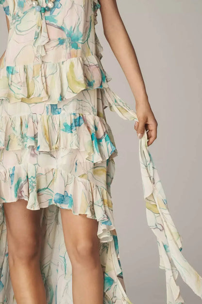 Maeve - V-neck Hi-low Flowy Dress - Rack Hunt
