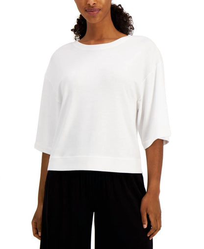 Activewear Cropped Elbow-sleeve Top