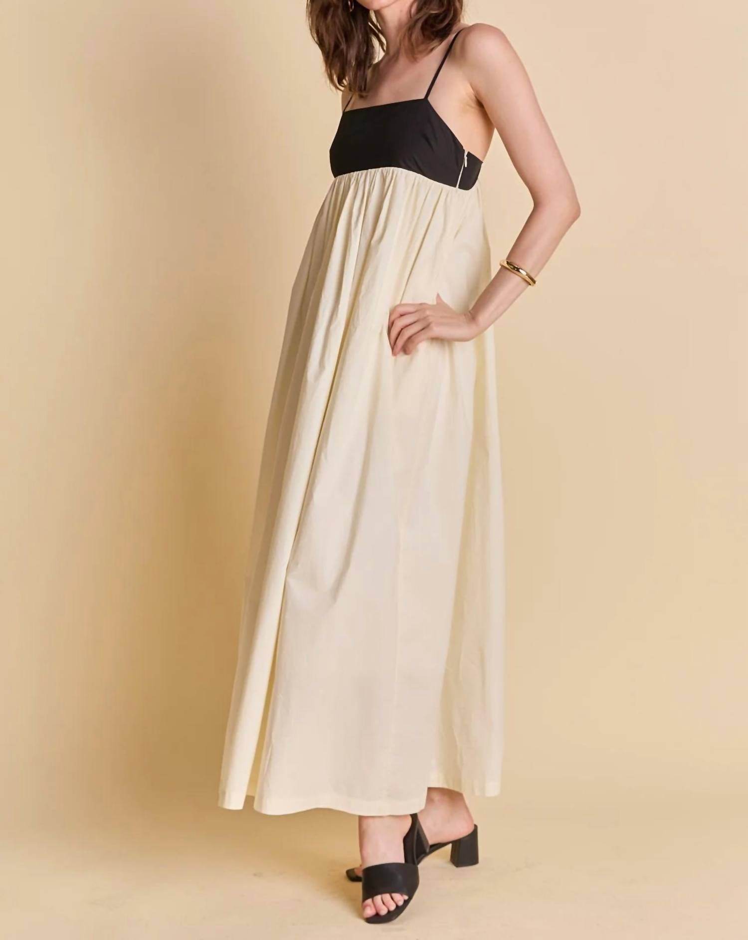 La'Ven - Women's Color Block Sleeveless Maxi Dress - Rack Hunt -