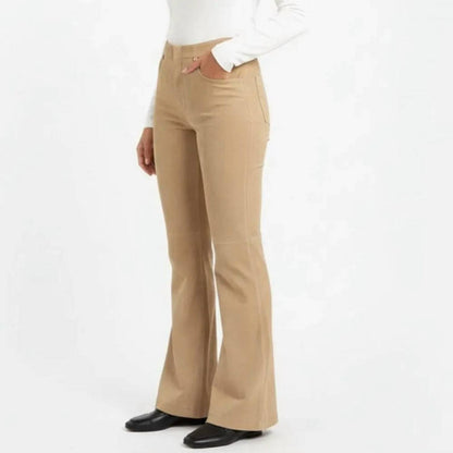 Suede Leather Pants