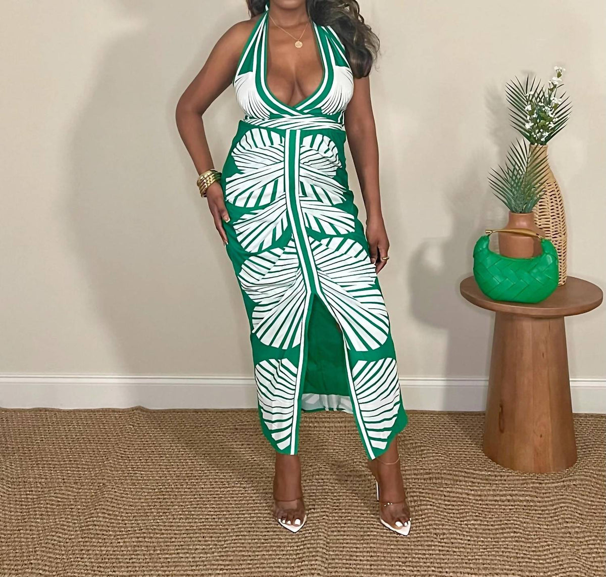 Sunny Livin' Palm Print Dress