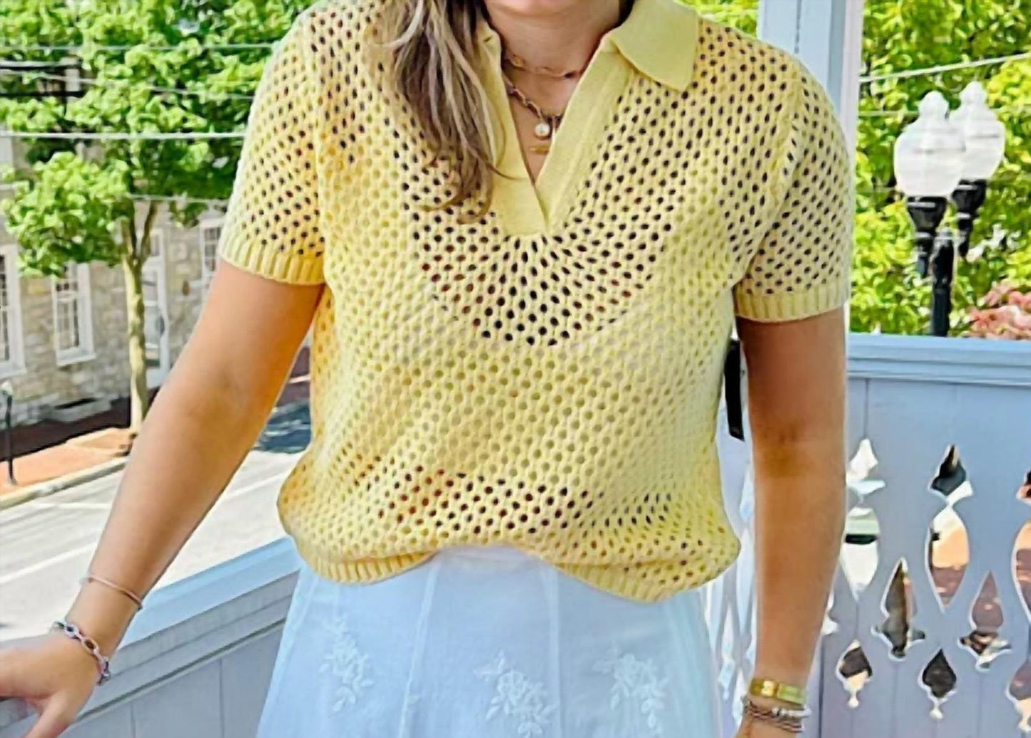 Short Sleeve Johnny Neck Top