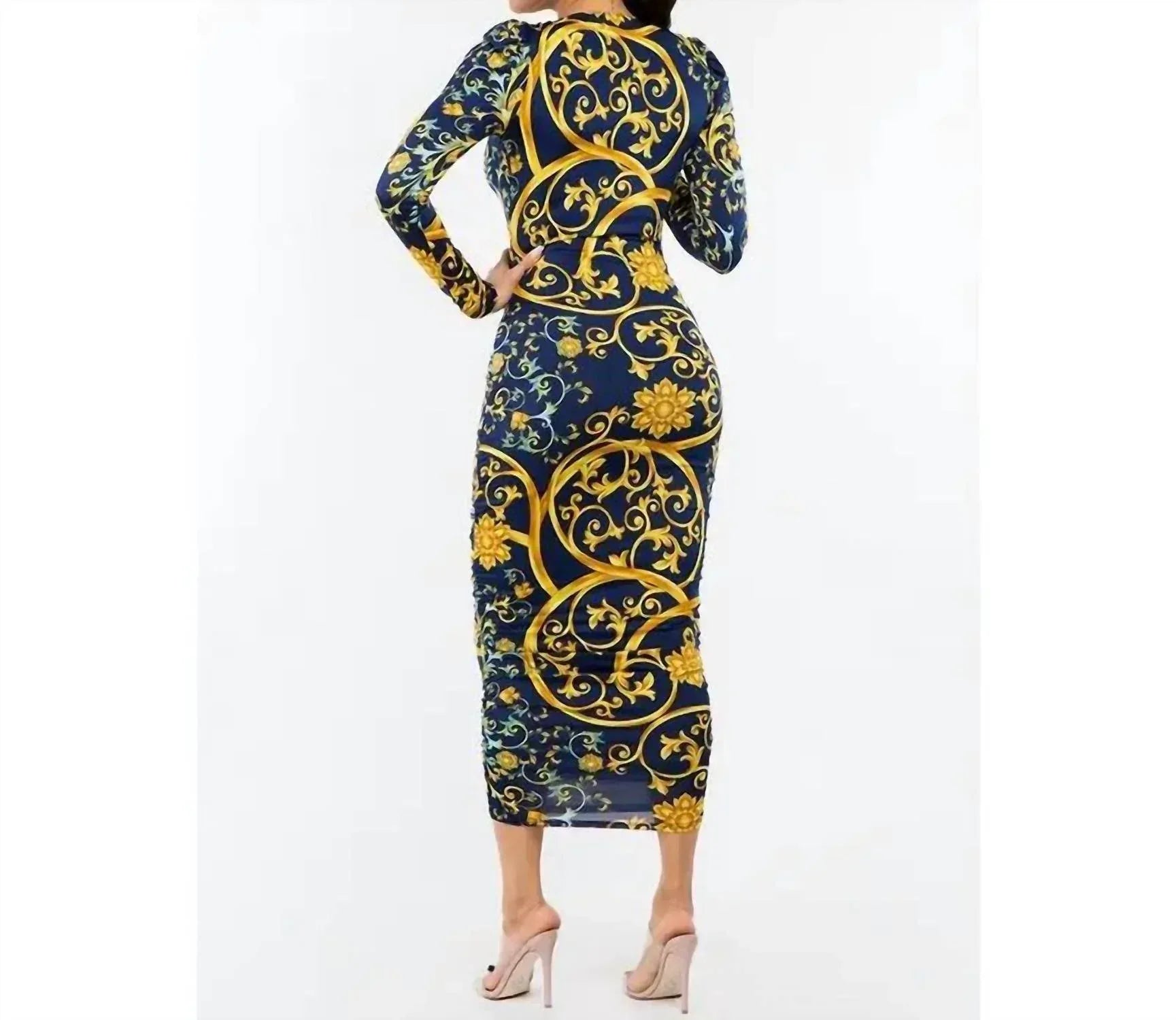 Let's go Uptown - Ruched Lined Double Layer Midi Dress - Rack Hunt