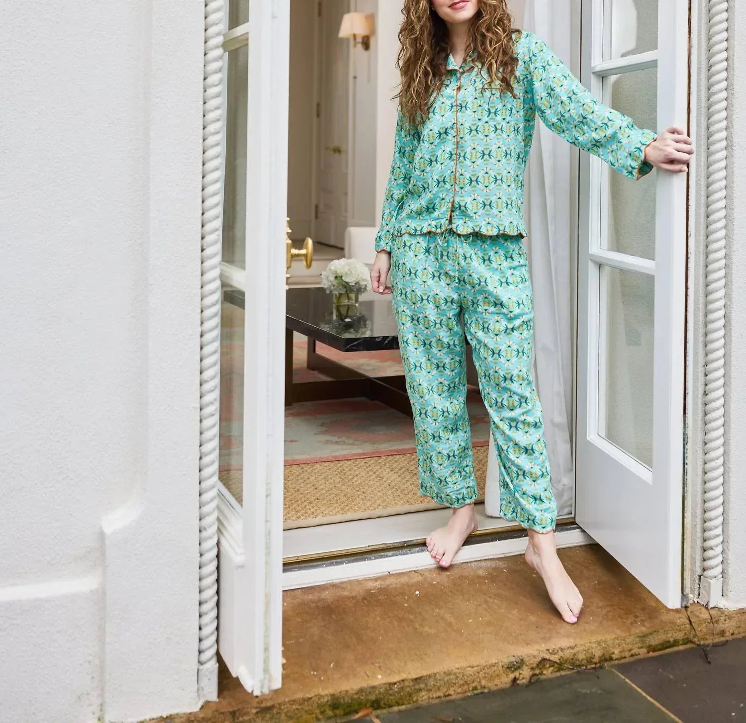 BROOKS AVENUE - Scalloped Pajama Set - Long - Rack Hunt