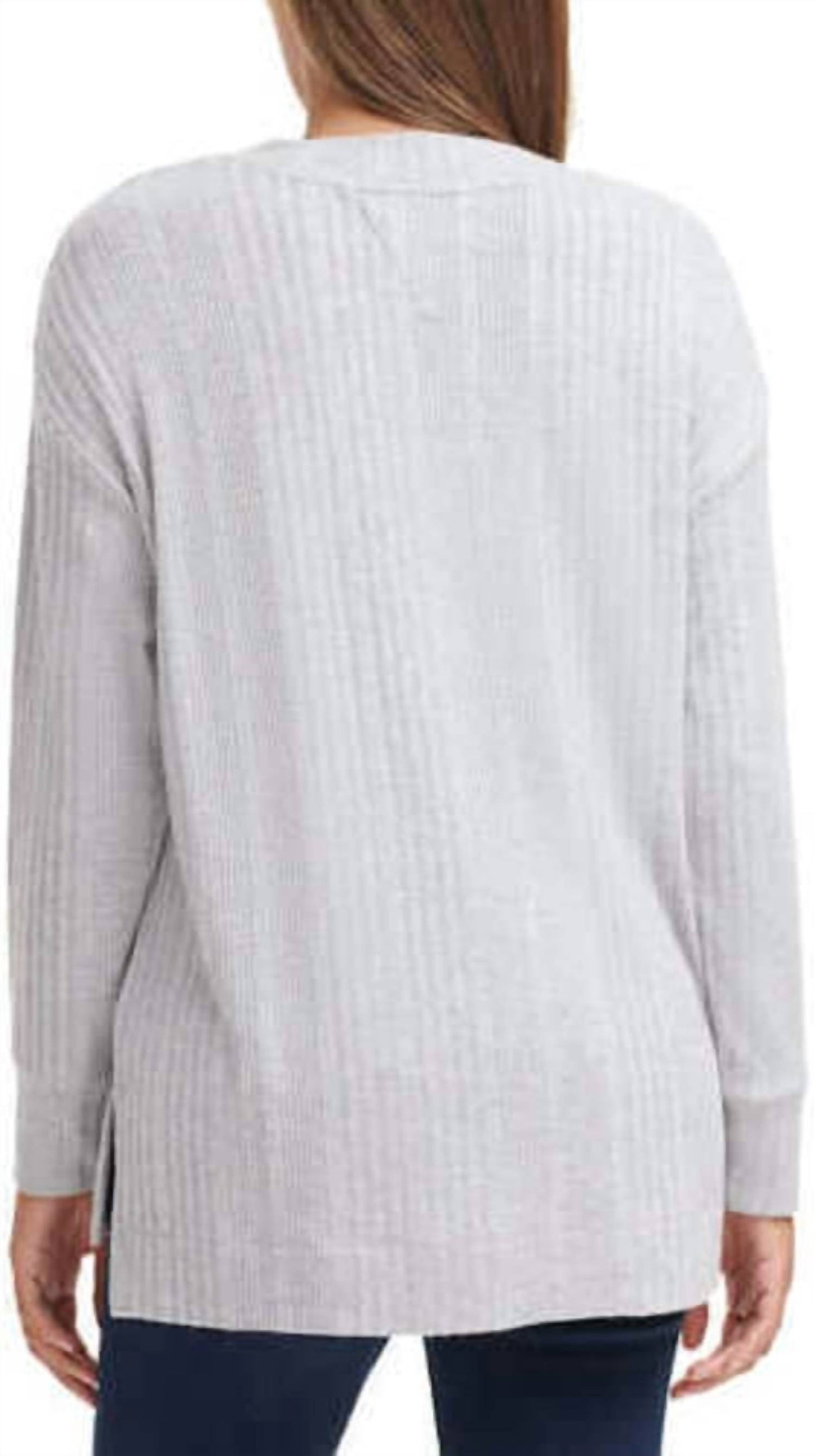 Ribbed V-neck Top