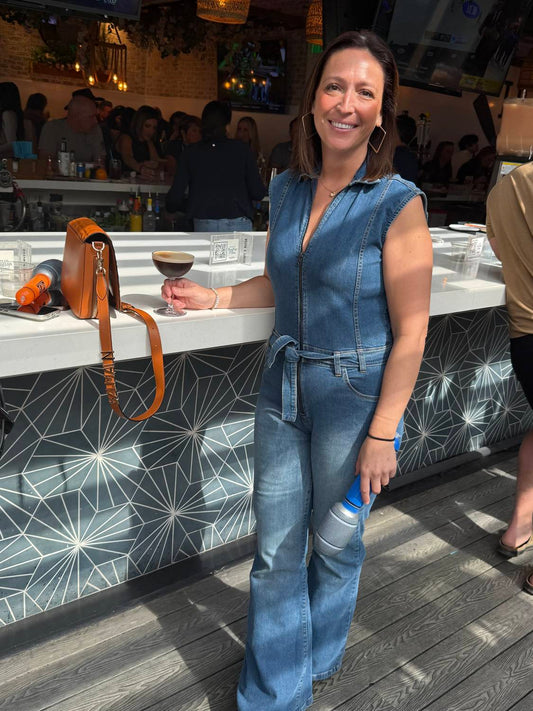 Women's Dark Denim Romper