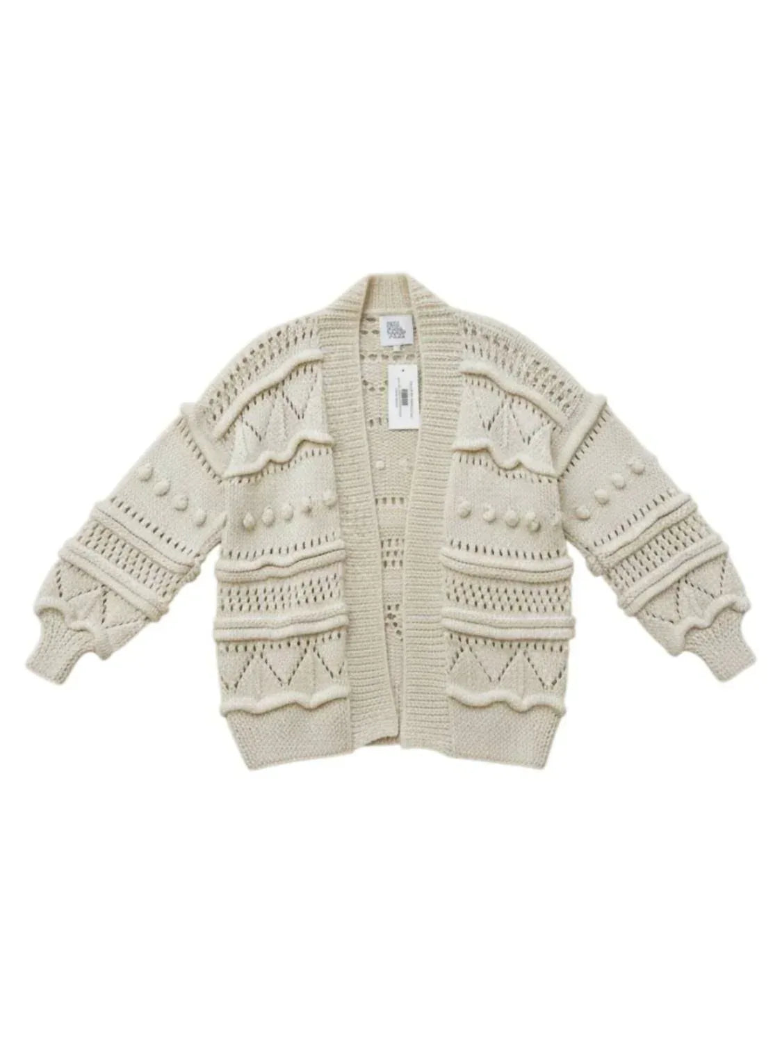 First Born Knits - Open-knit Brigitte Bomber Cardigan - Rack Hunt