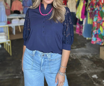 Button Lace Top