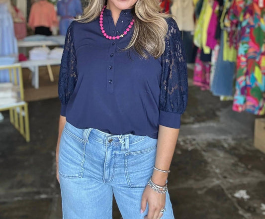 Button Lace Top