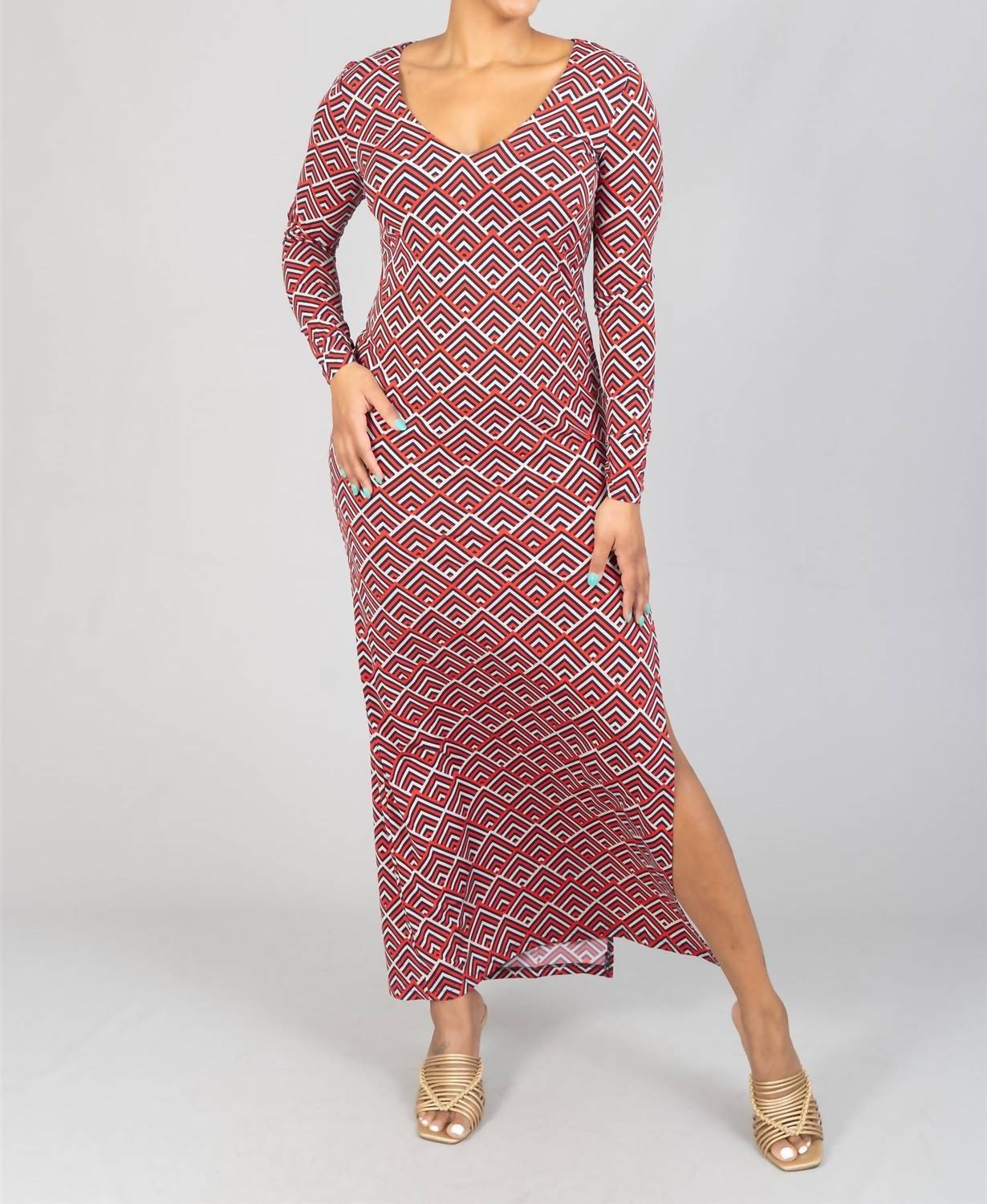 Printed Knit Maxi Dress