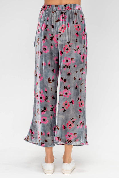 Velvet Wide Leg Pants