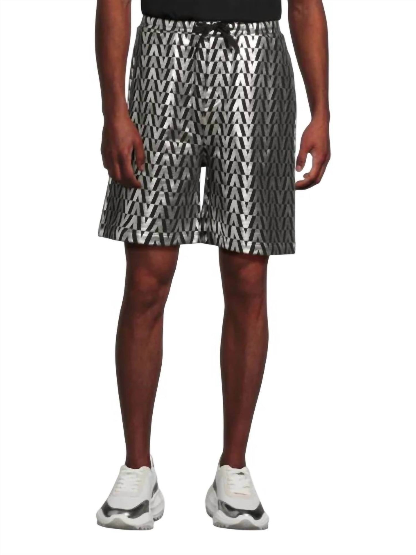 Valentino - Monogram Drawstring Cotton Shorts - Rack Hunt -