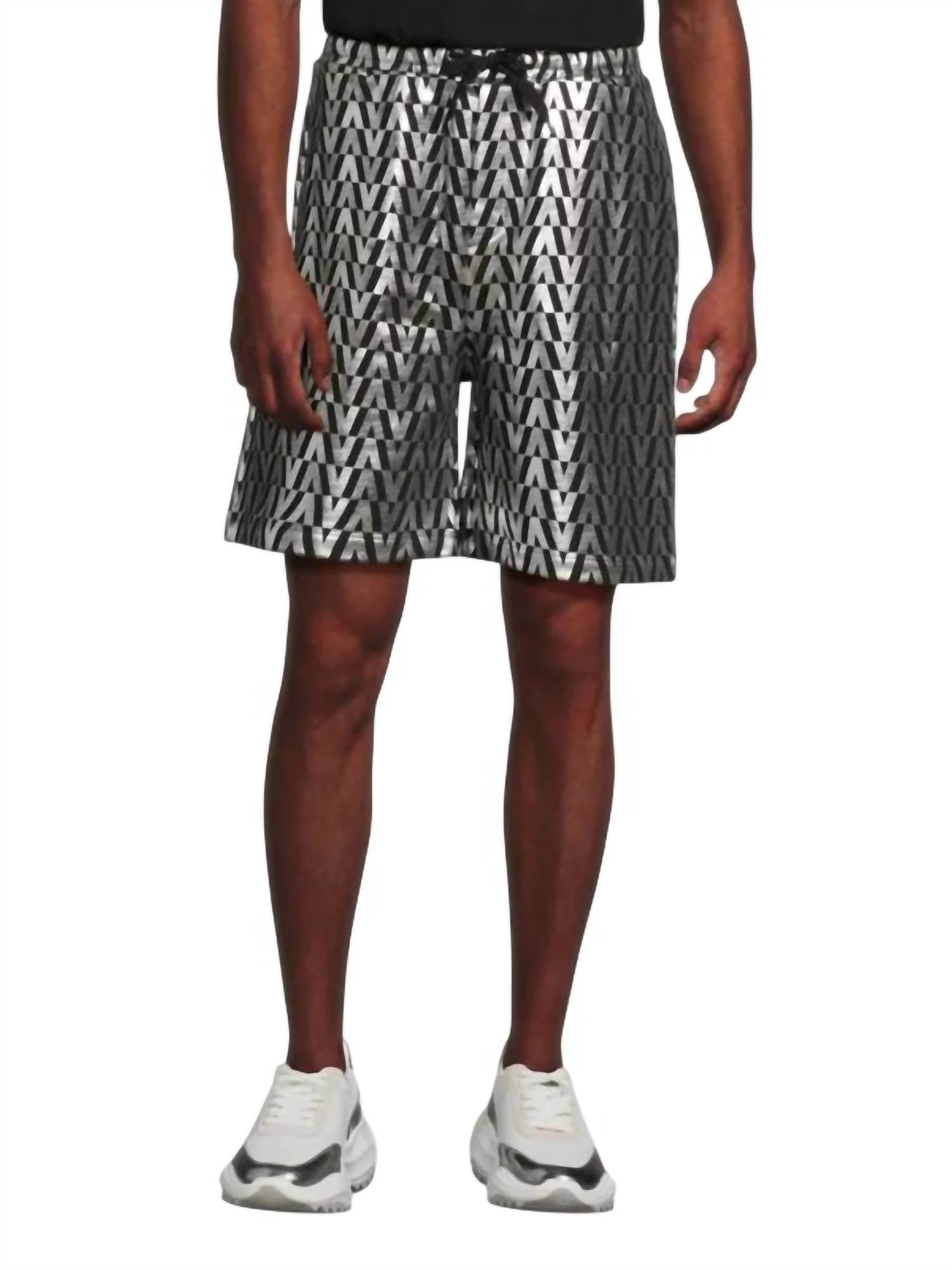 Valentino - Monogram Drawstring Cotton Shorts - Rack Hunt -