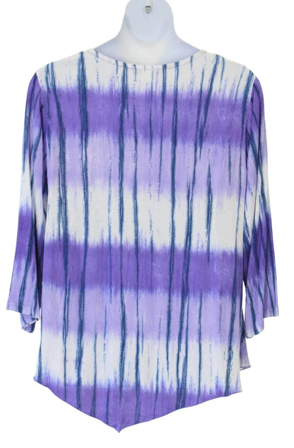 Modesce - Women's Tie Dye V-hem Top - PLUS - Rack Hunt
