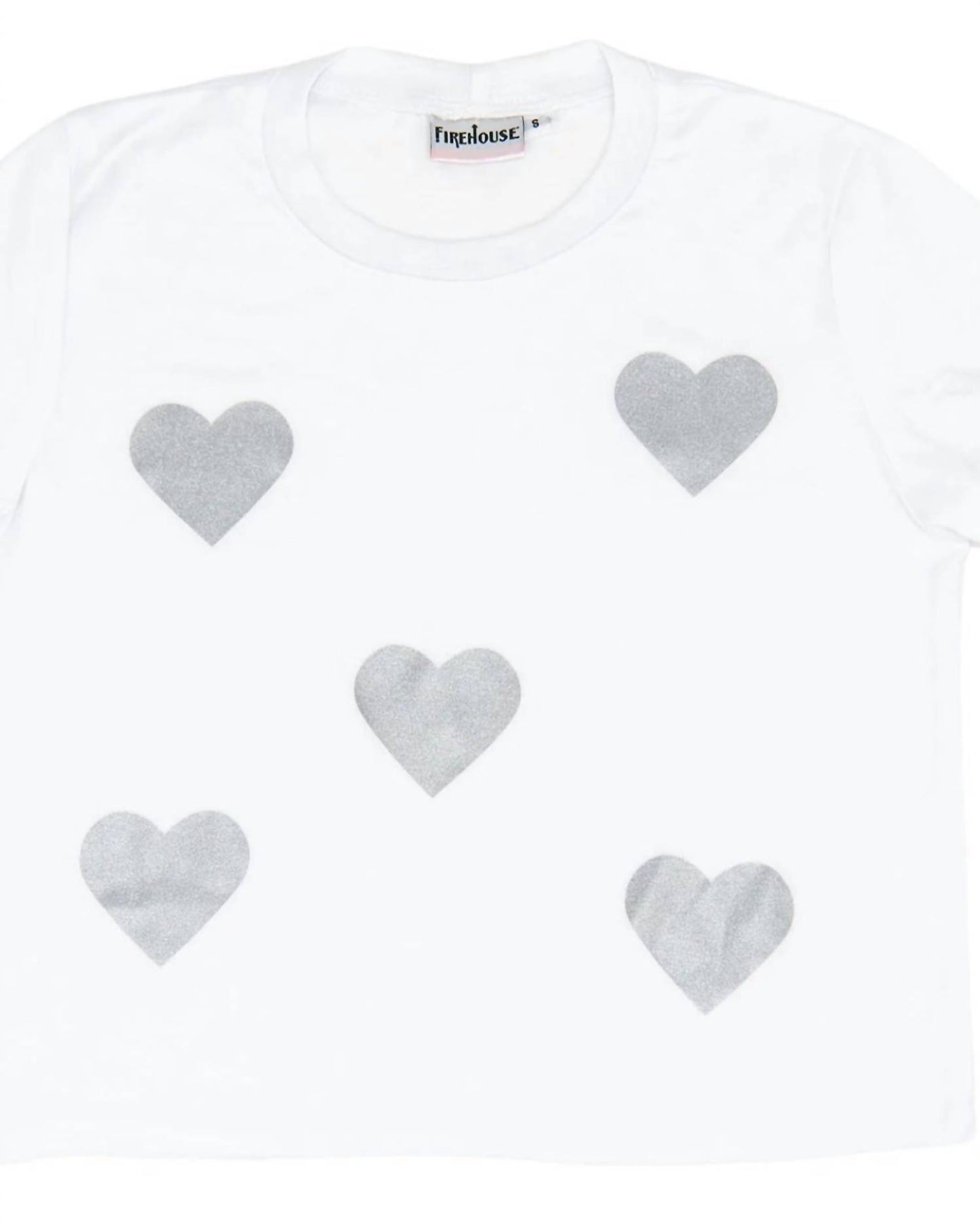 Girl's Silver Heart Toss Tee