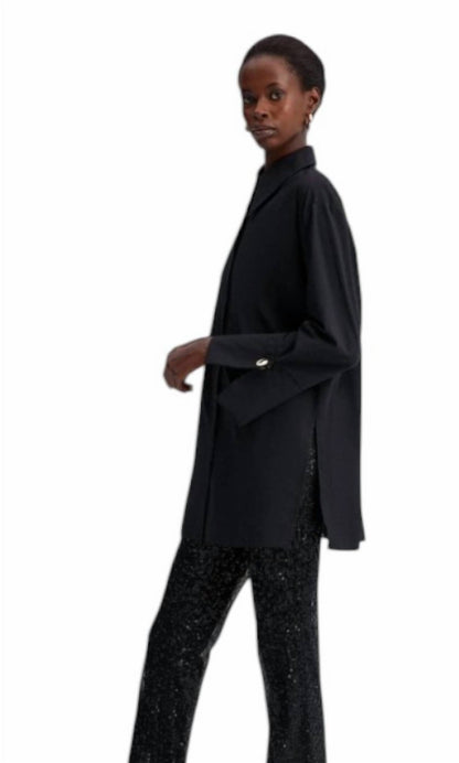 Poplin Shirt With Wide Cuff