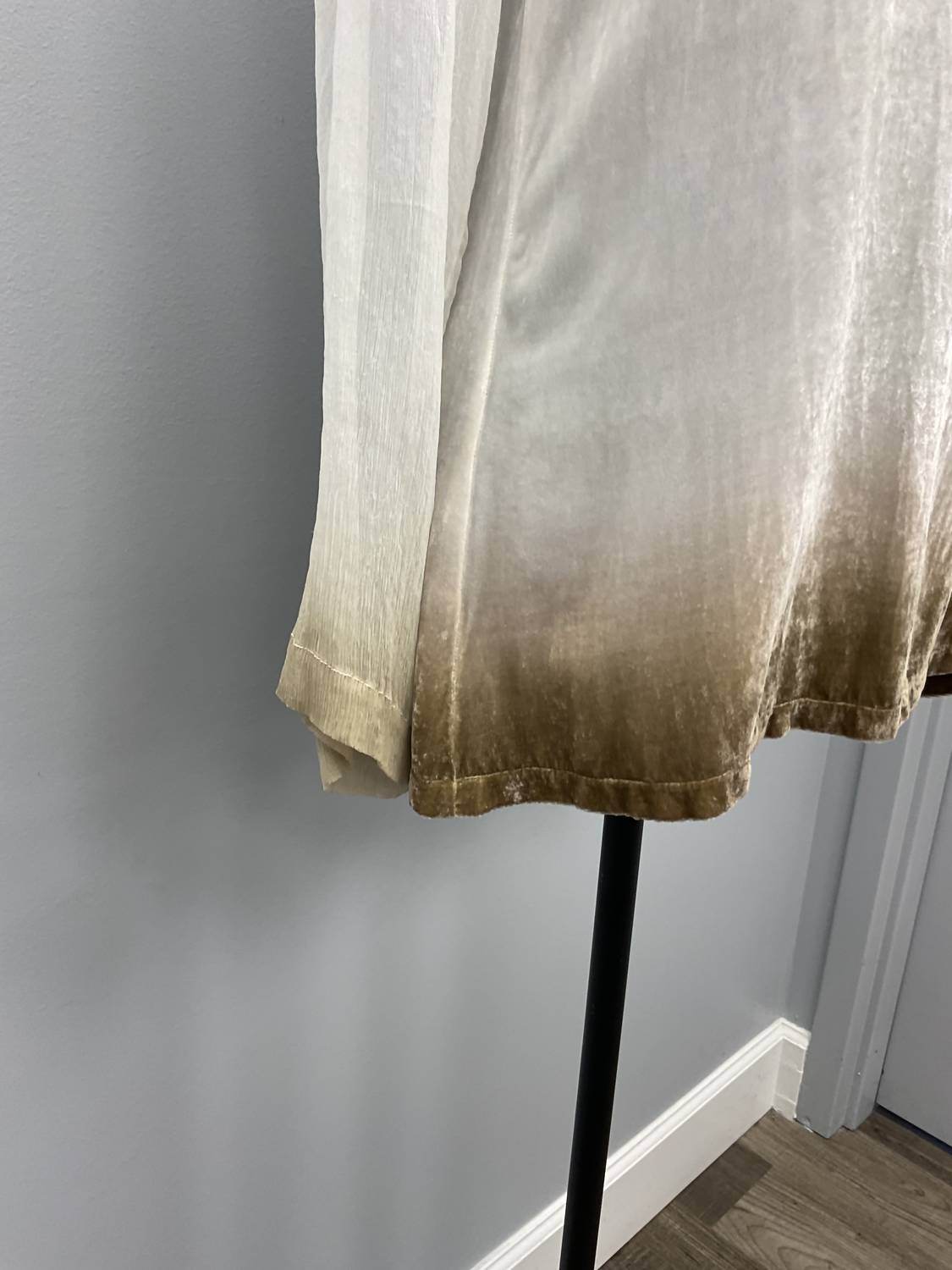 Viviana Uchitel - GOLD OMBRE SILK VELVET BLOUSE - Rack Hunt