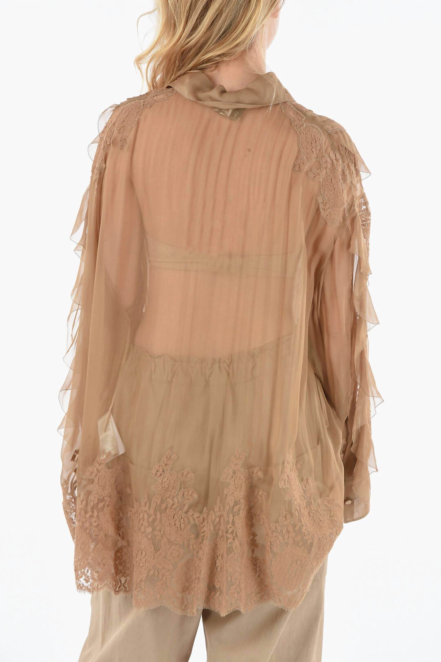 Valentino - Silk Layered Embroidered Shirt - Rack Hunt