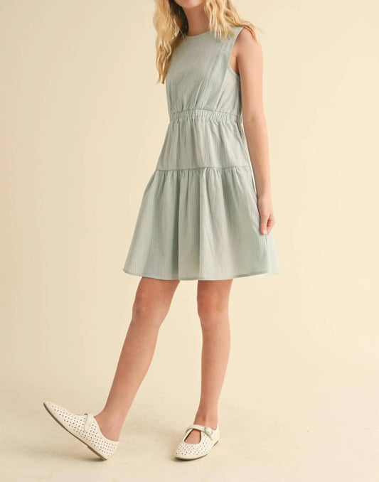 Girls 2 Tier Knee Length Dress