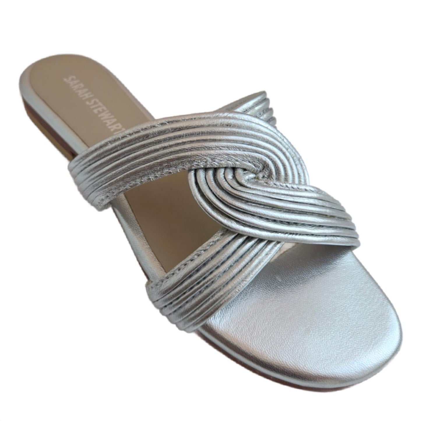 Women's Angela Swirl Leather Flat Sandal