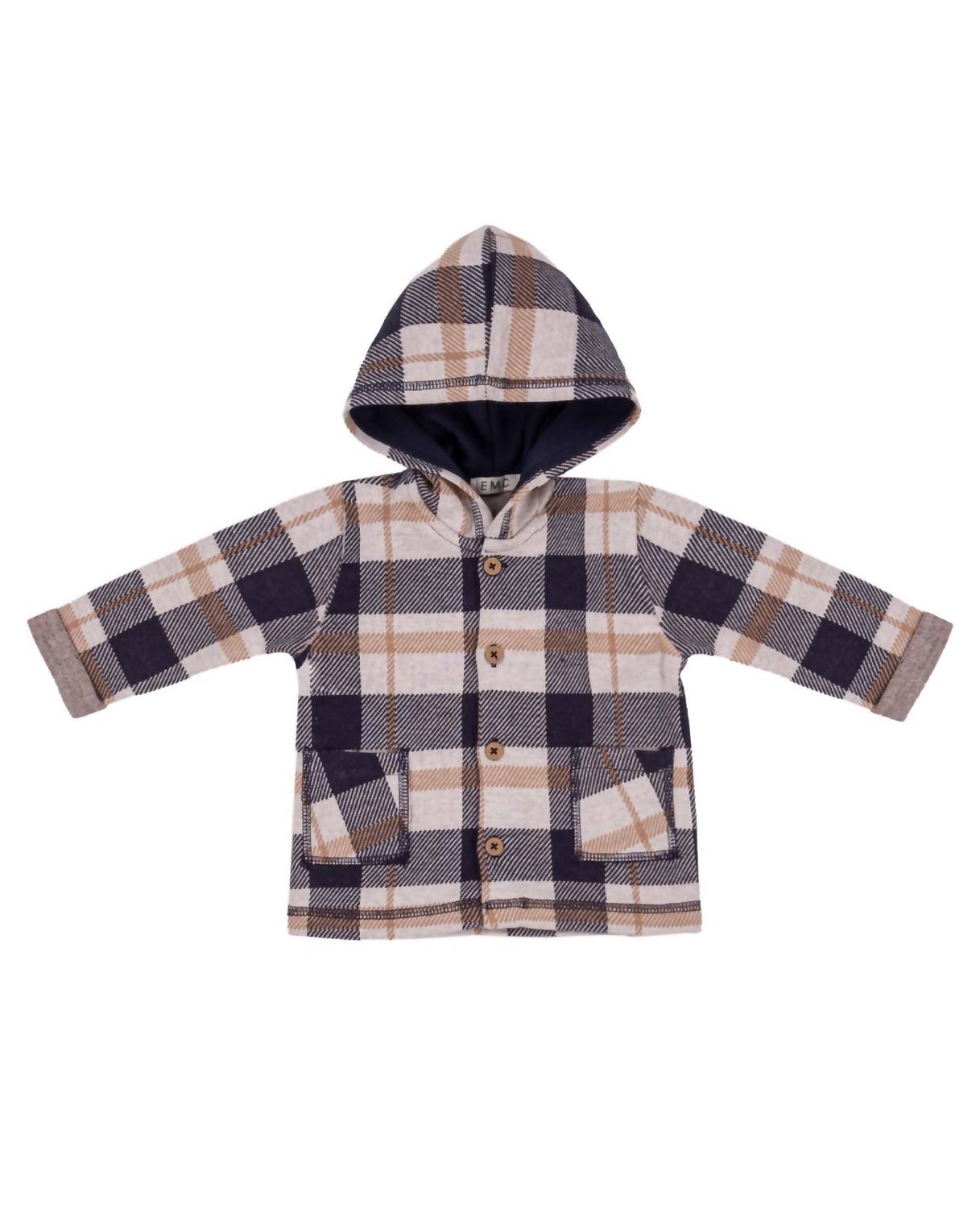 Boys' Checkered Knit Hoodie