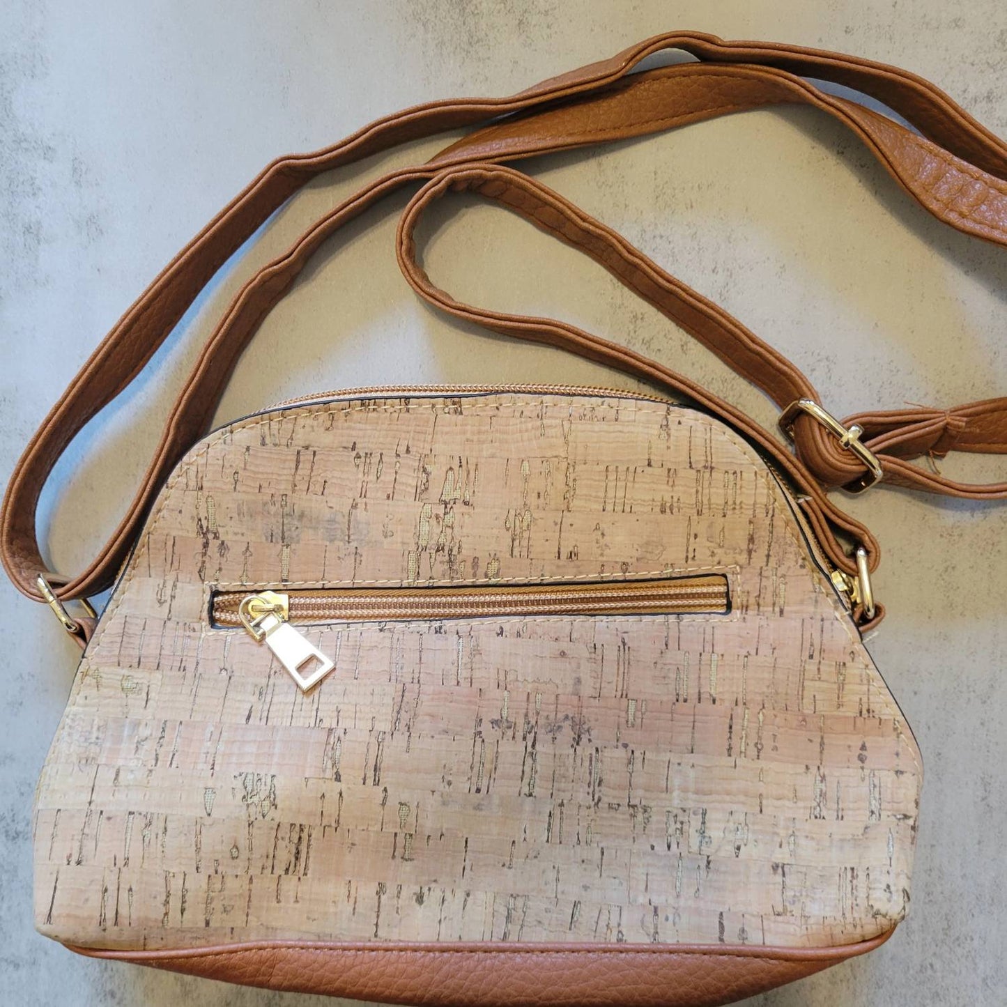 Women's Swirl Print Dome Cork Crossbody Bag