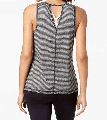 Striped V Back Tank Top