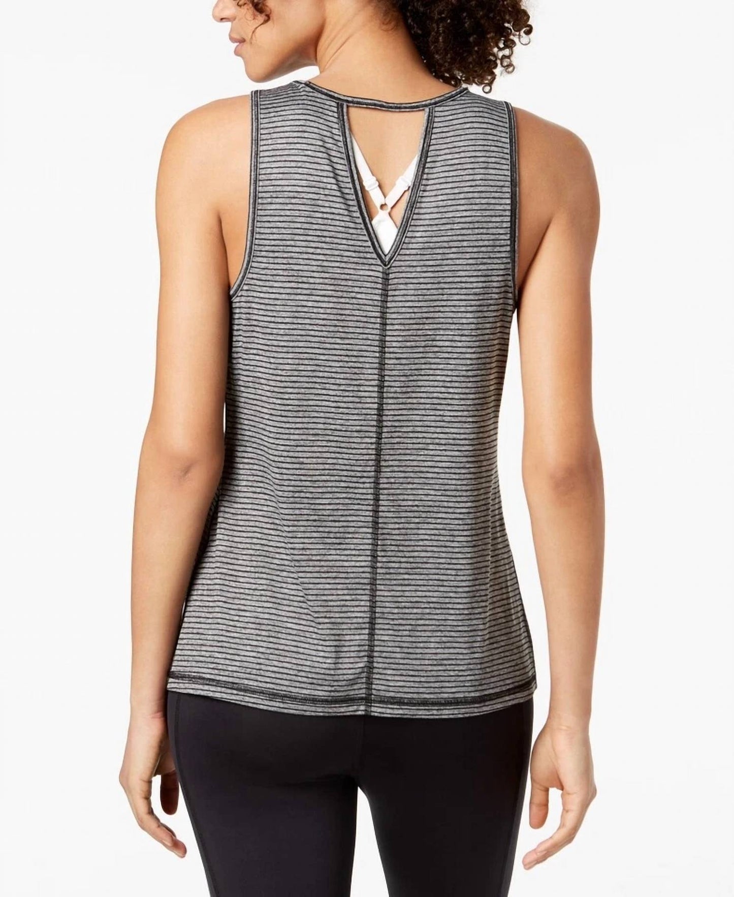Striped V Back Tank Top
