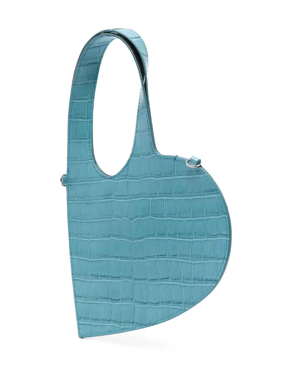 Croc-embossed Top Handle Bag
