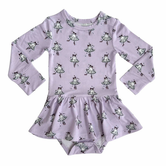 Baby Girls Ballerina Ghost Twirl Bodysuit