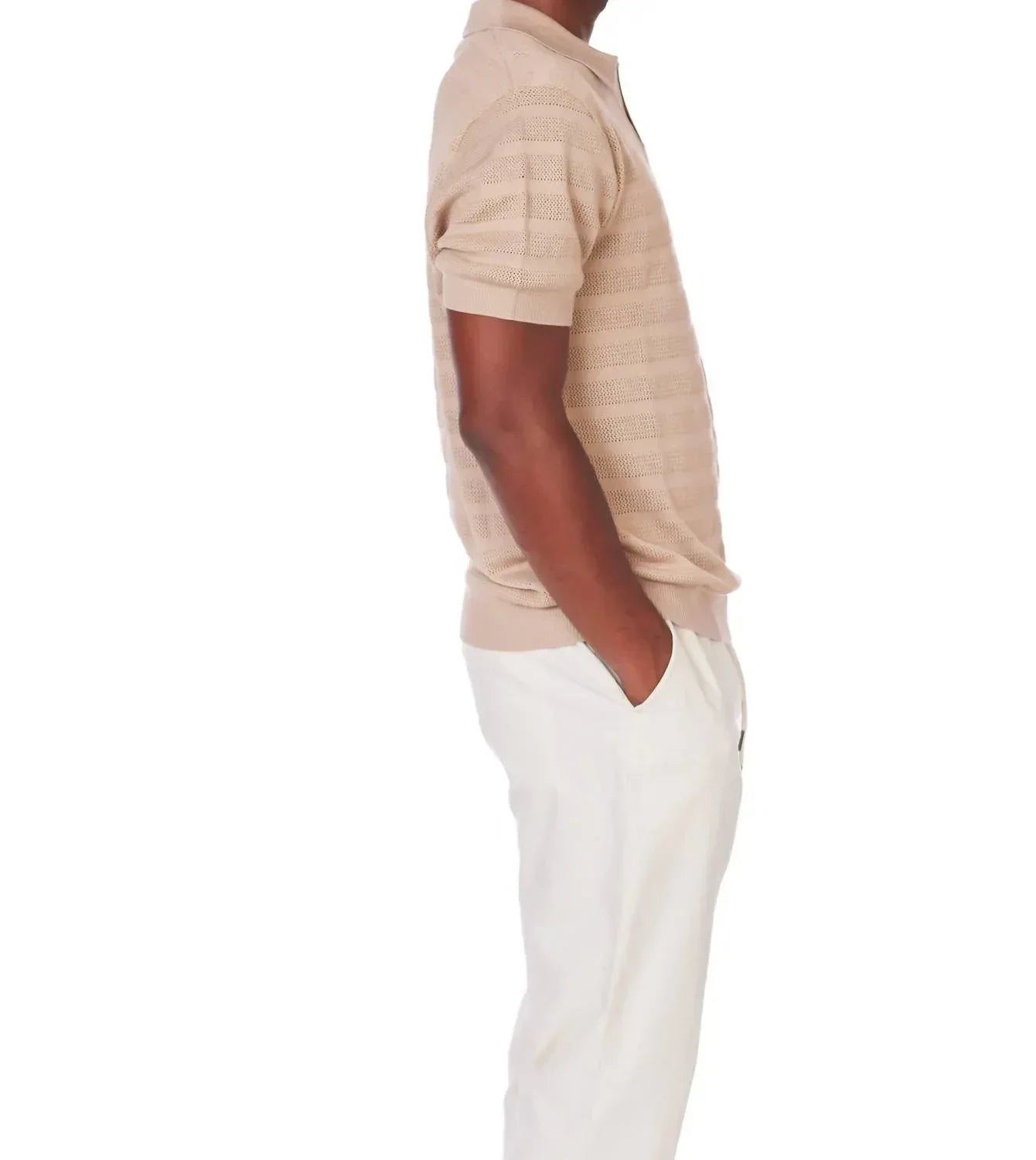 Hawks Bay - Men's Textured Short Sleeve Polo Shirt - Rack Hunt