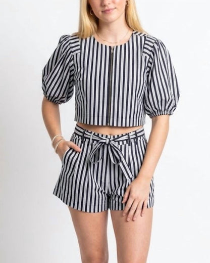 Eva V-neck Puff Sleeve Top
