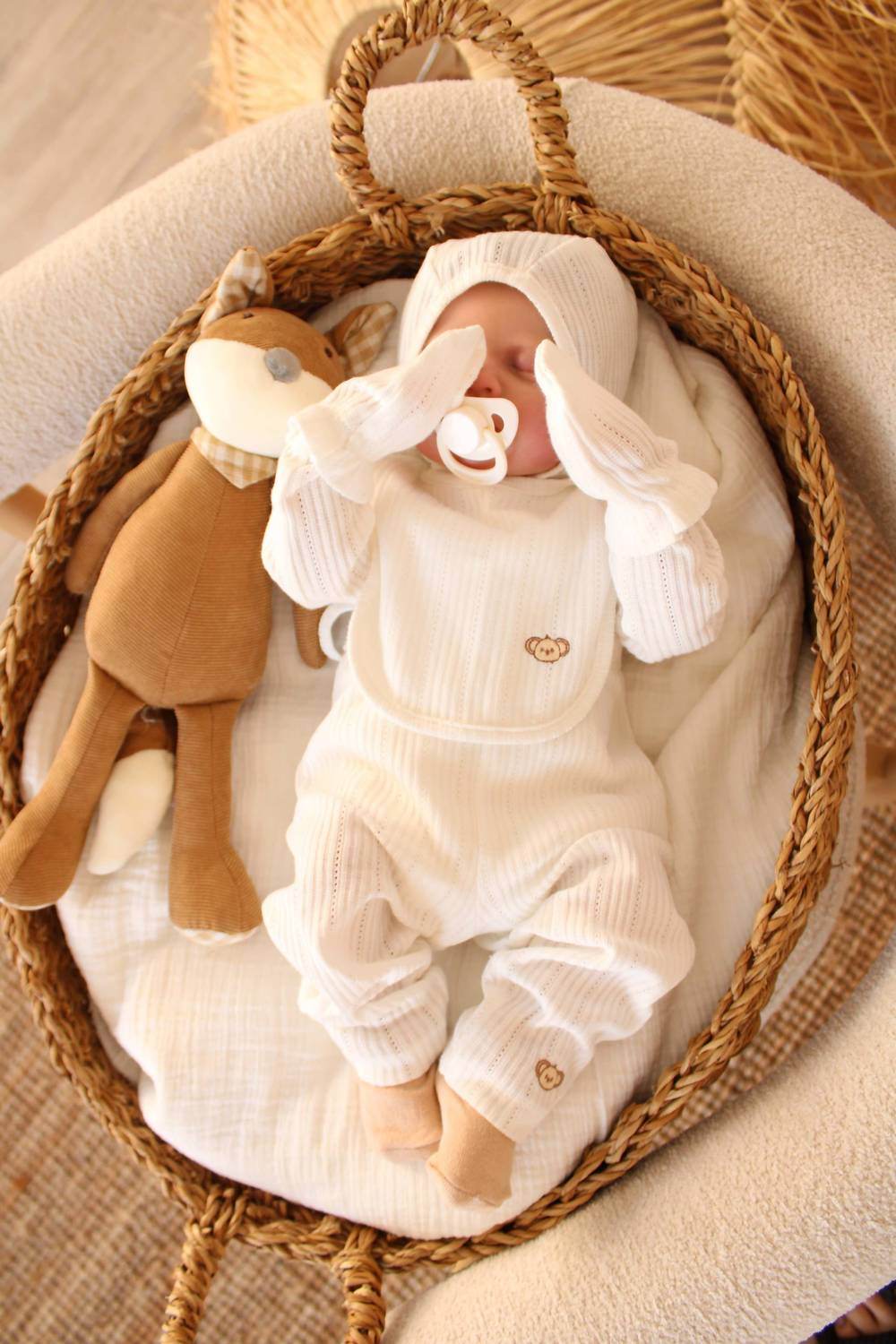 Honey and Hive - Newborn Ribbed Koala Print 5 Piece Set - Rack Hunt -