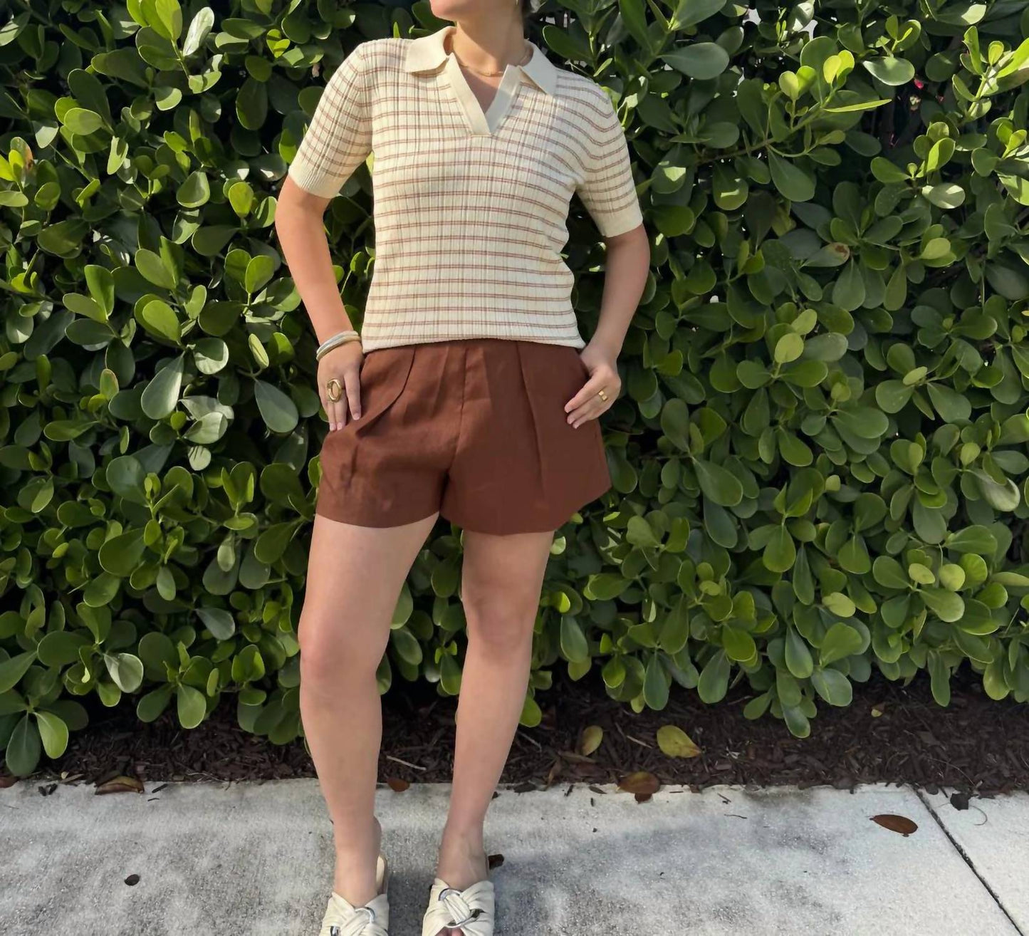 Stripe Polo Top