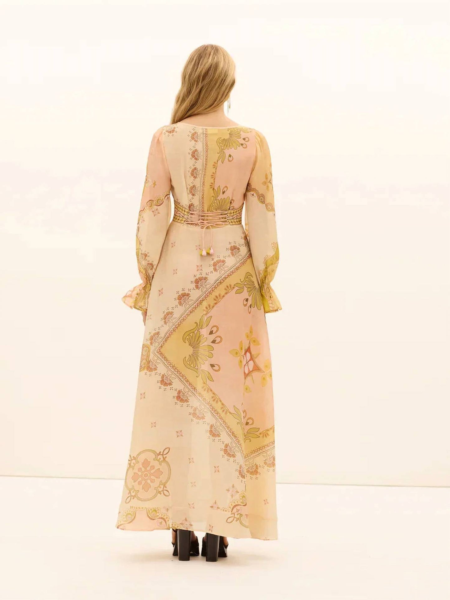 Gigaro Waist Tie Maxi Dress