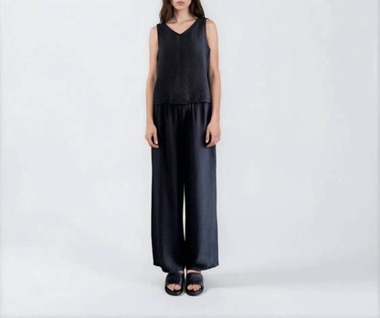 Crinkled Wide Leg Pant