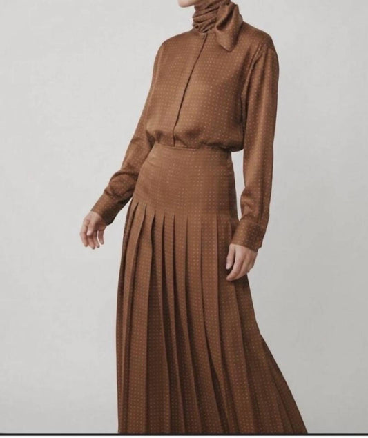 Pleated Maxi Skirt