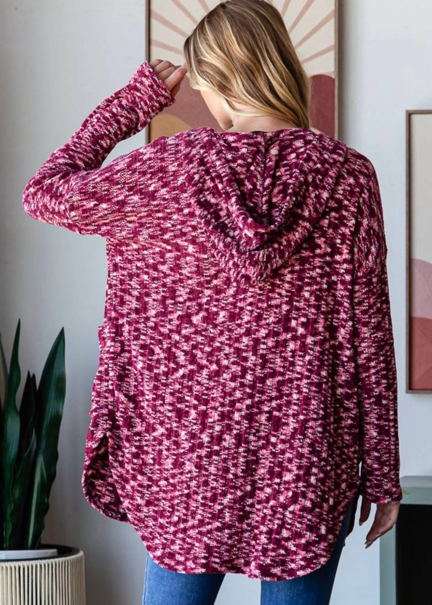 Cozy Hooded Open Front Cardigan