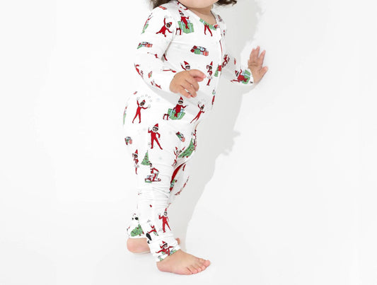 Elf On The Shelf Convertible Bamboo Footie Romper