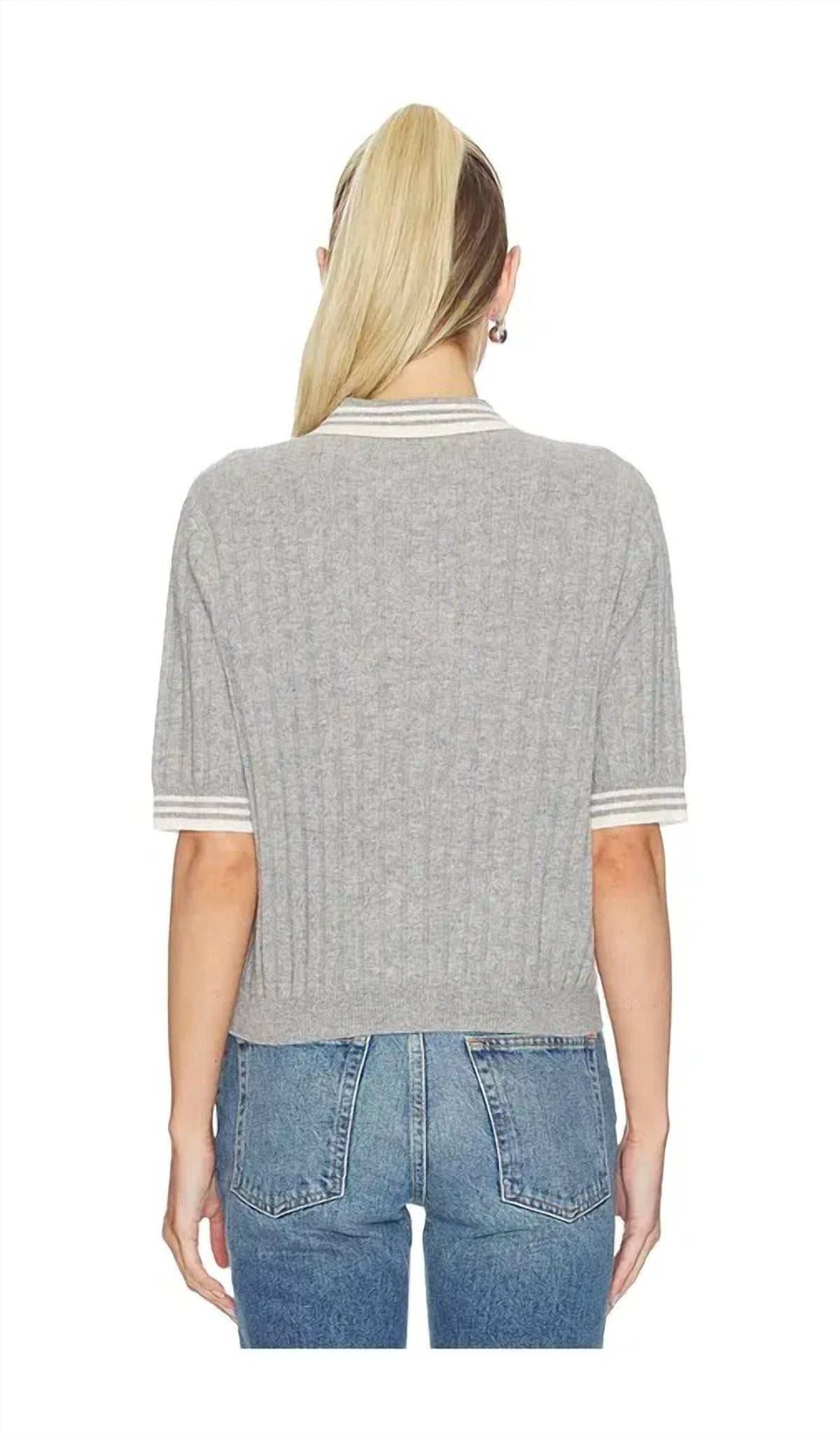 Striped Pique Top