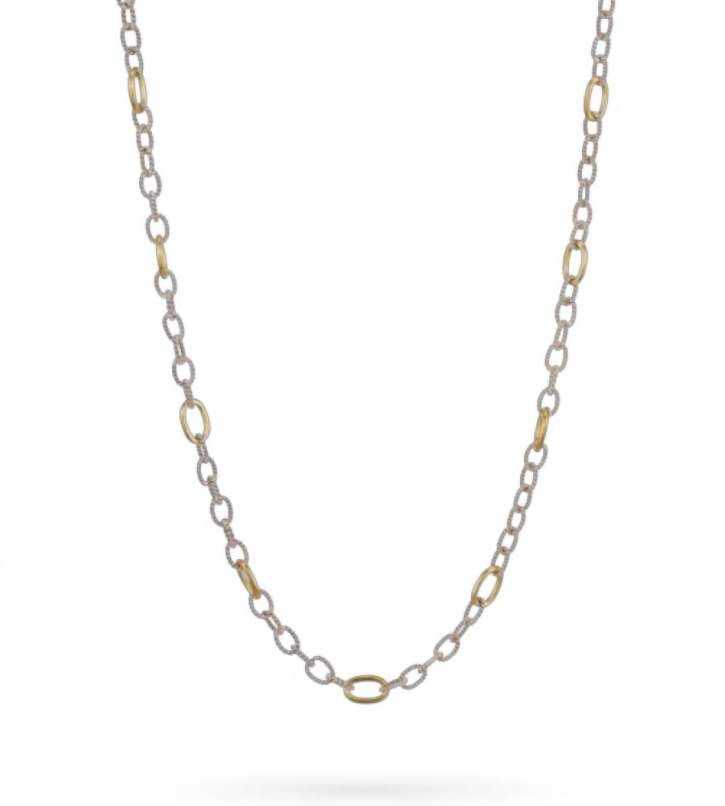 Women's Twisted Link With Brass Rings Chain