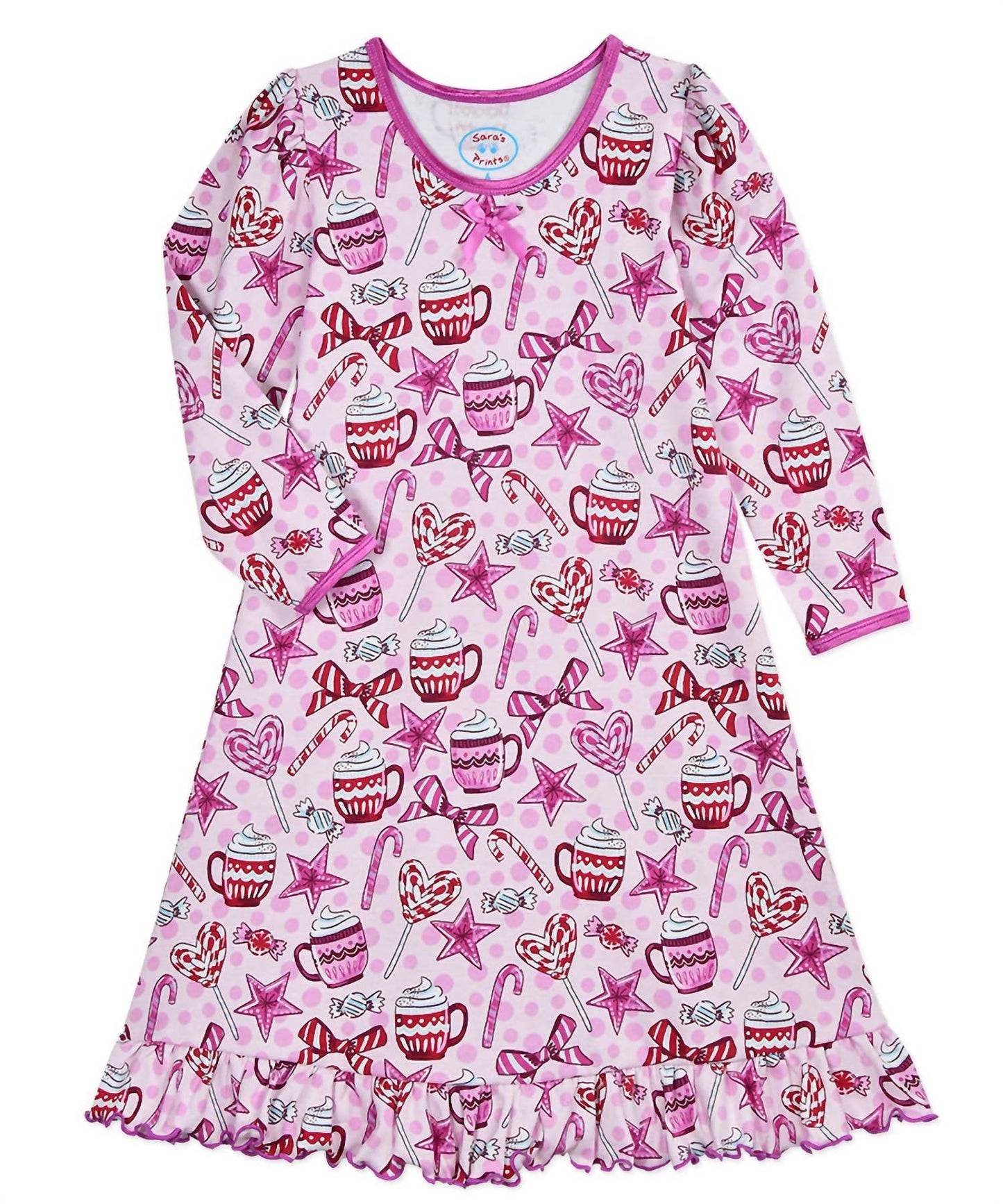 Sara's Prints - Girl's Whirl And Twirl Night Gown - Rack Hunt -