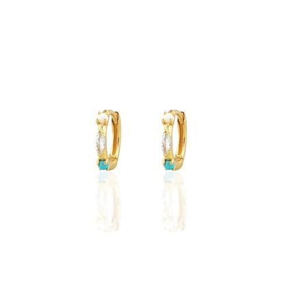 Women's Seaside Spark Huggie Hoop Earrings