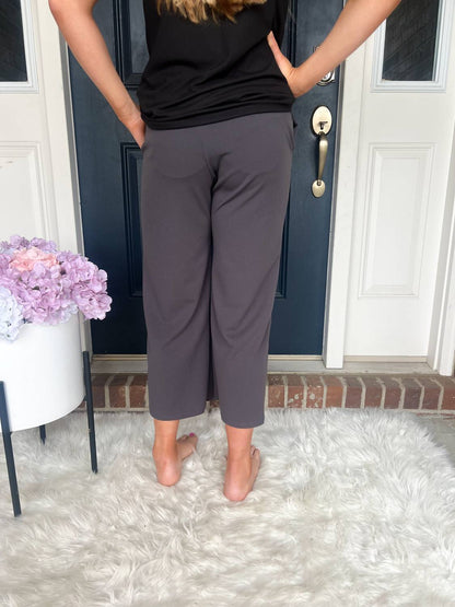 Lucy Wide Leg Stretchy Crop Pants