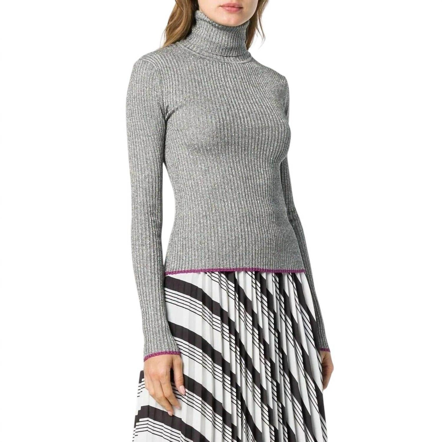 Marco De Vicenzo - GLITTER TURTLENECK KNIT SWEATER - Rack Hunt -