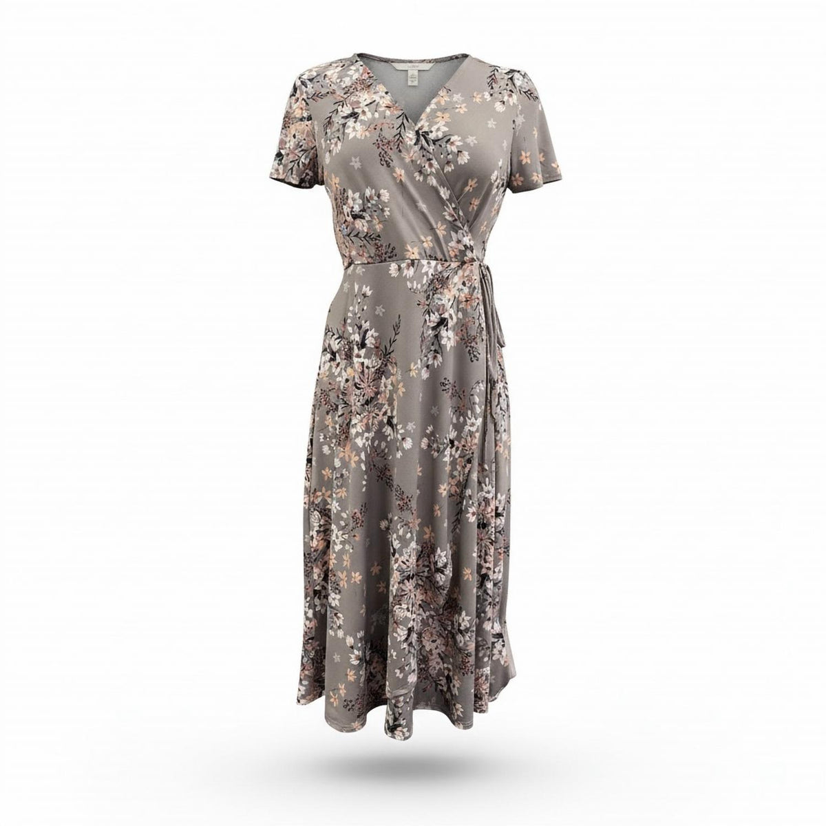 Women's Floral Midi Wrap Dress