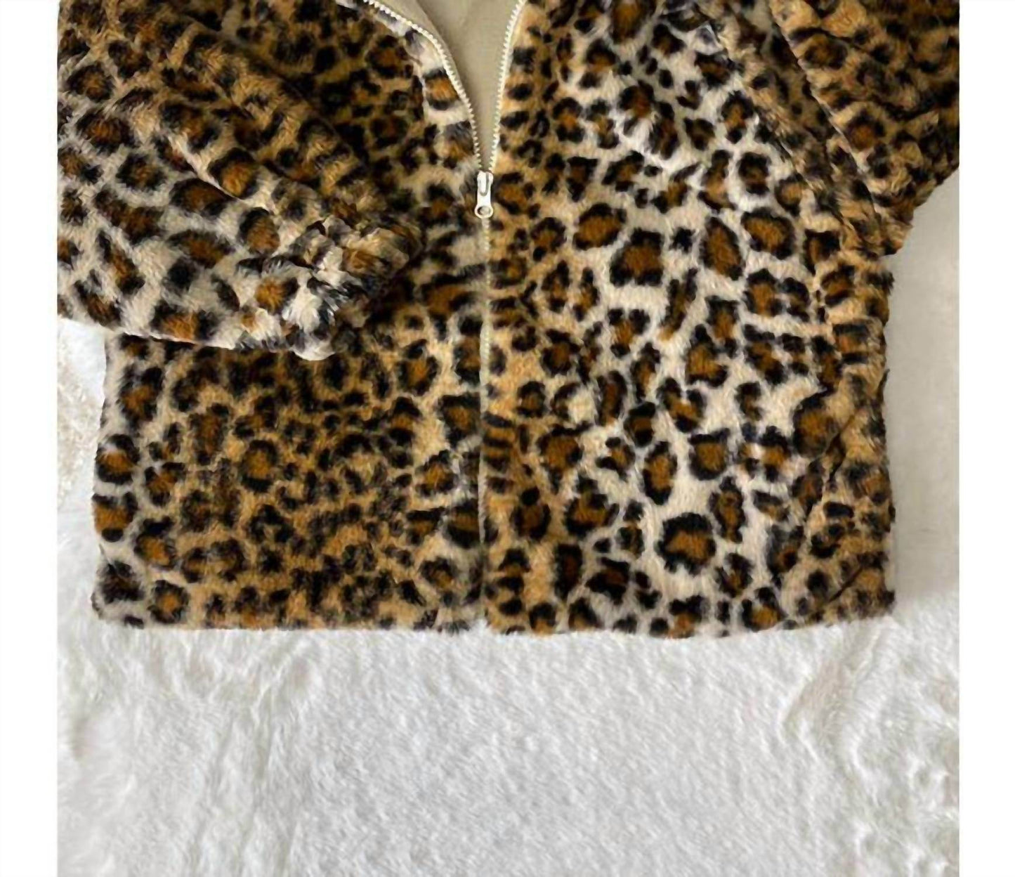 Lulu Clothes - Girl's Leopard Print Fleece Jacket - Rack Hunt -