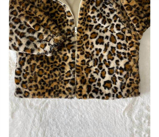 Lulu Clothes - Girl's Leopard Print Fleece Jacket - Rack Hunt -