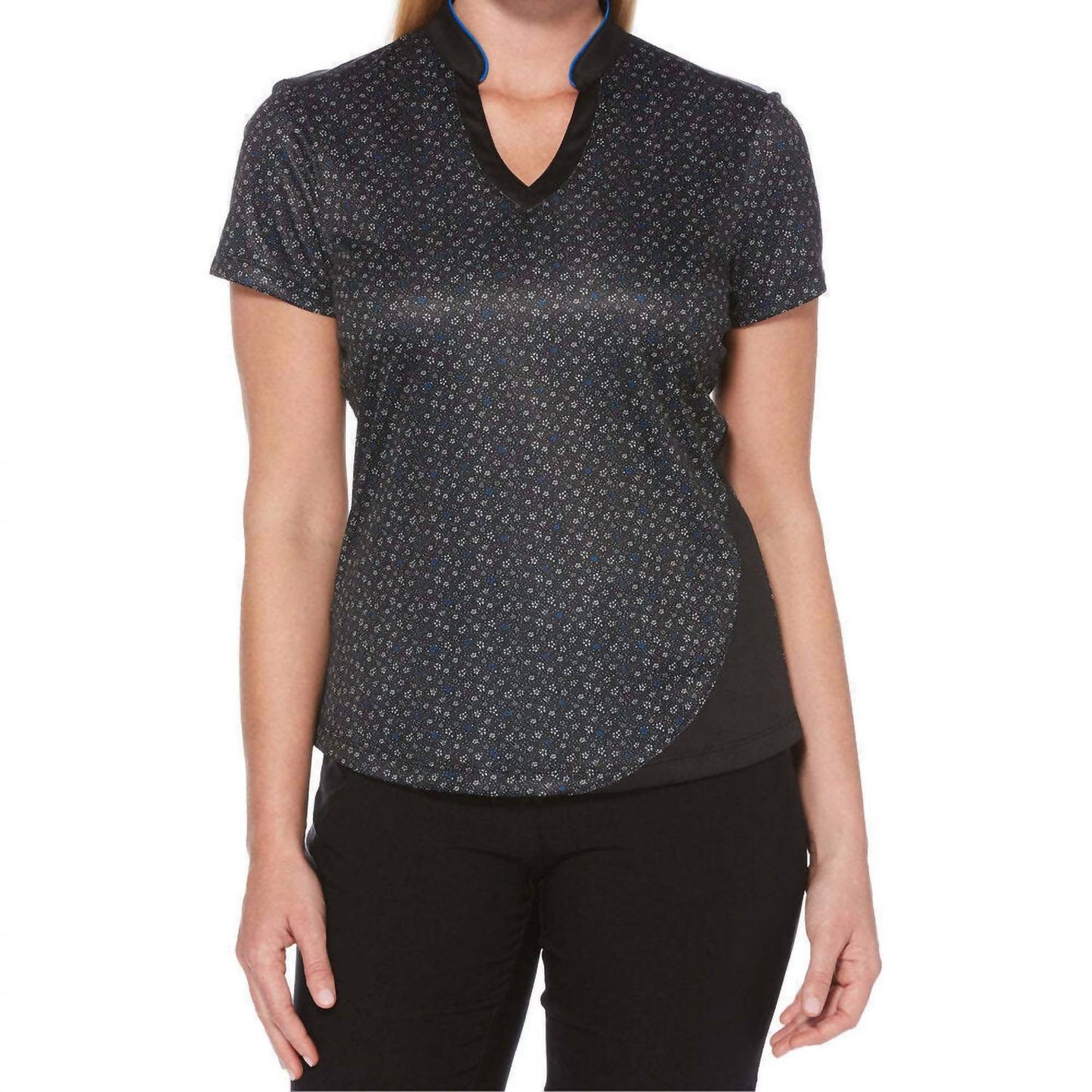 Women's Activewear Printed Short Sleeve Golf Polo